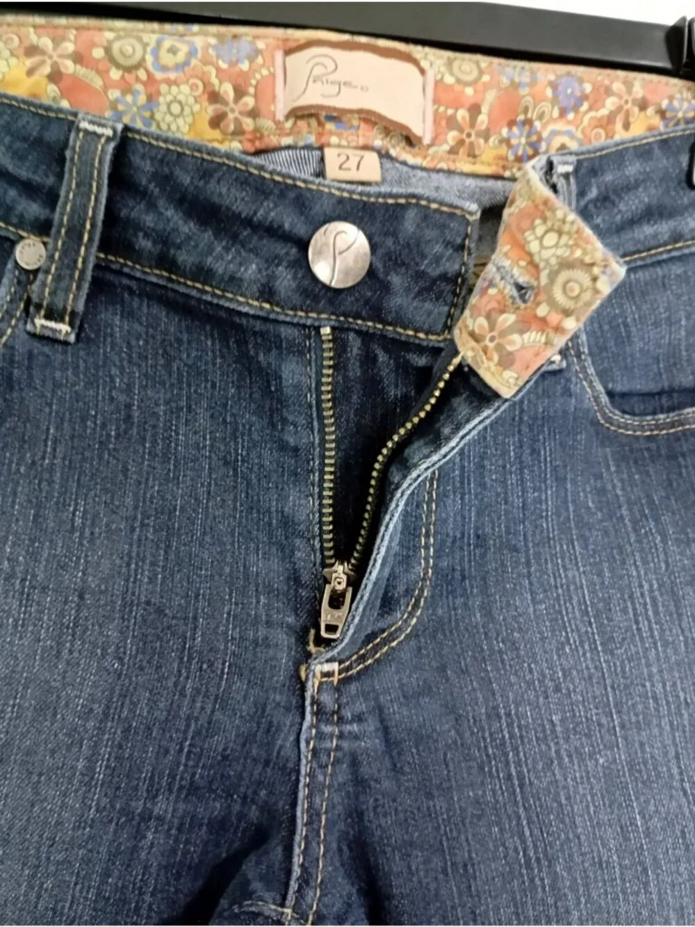 Paige Peg Skinny Jeans Size 27 Womens Dark Wash Stretch Denim USA